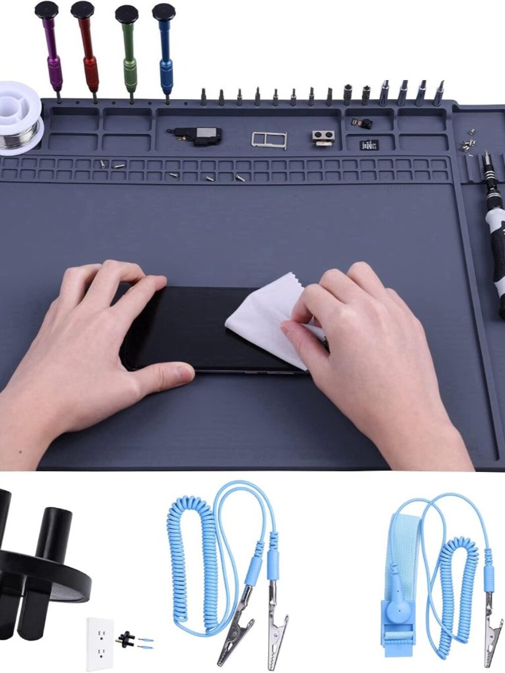 Premium Heat Resistant 932°F Anti Static Mat for Computer, Laptop, Cellphone Ele